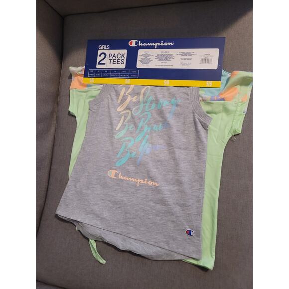 Champion Girls 2-Pack Active Wear UPF 30 Moisture Wicking T-shirts - Picture 3 of 8